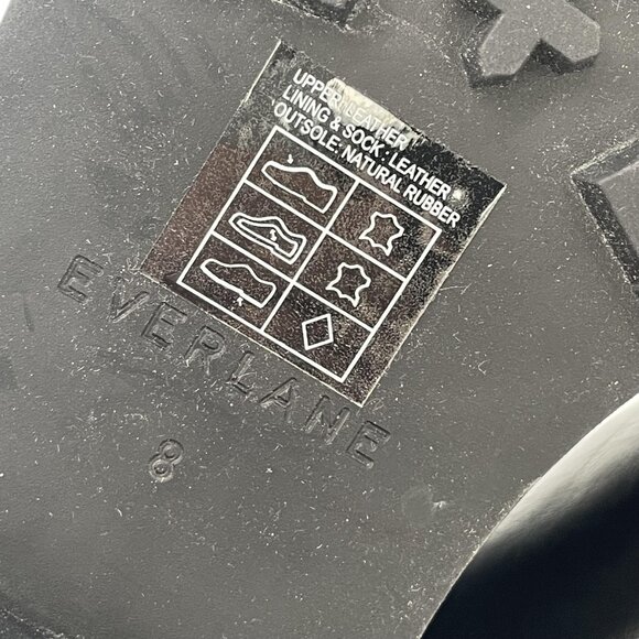 NEW Everlane Boots Womens Size 8 Black Leather Chelsea Lug Sole Ankle Pull On - Picture 13 of 14